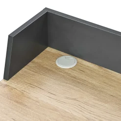 Carl Schreibtisch 120x48x78,5cm - Eiche Dekor/dunkelgrau