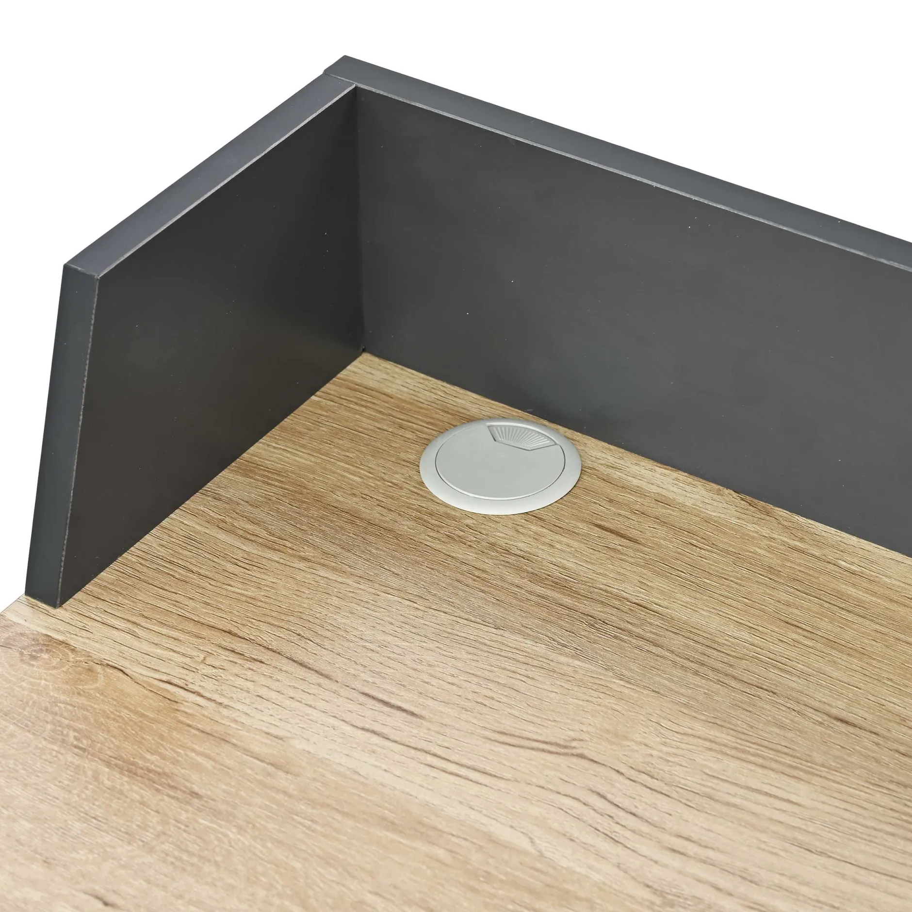 Carl Schreibtisch 120x48x78,5cm - Eiche Dekor/dunkelgrau