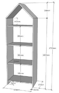 Casami Brügge 3-teiliger Kleiderschrank - 173x37x172 cm - Rosa/gelb