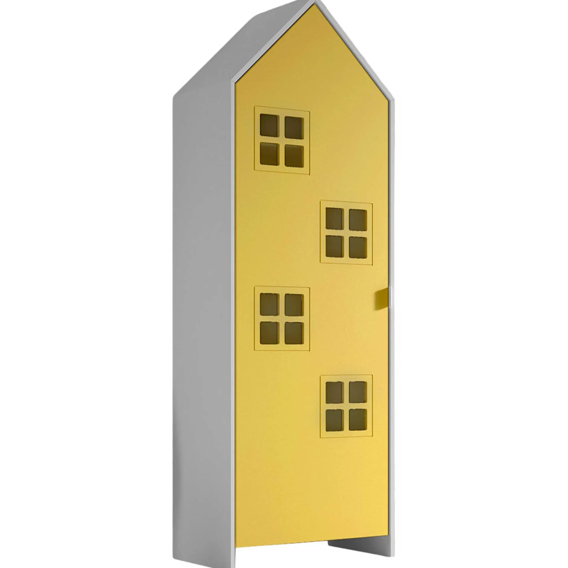 Casami Brügge 3-teiliger Kleiderschrank - 173x37x172 cm - Rosa/gelb