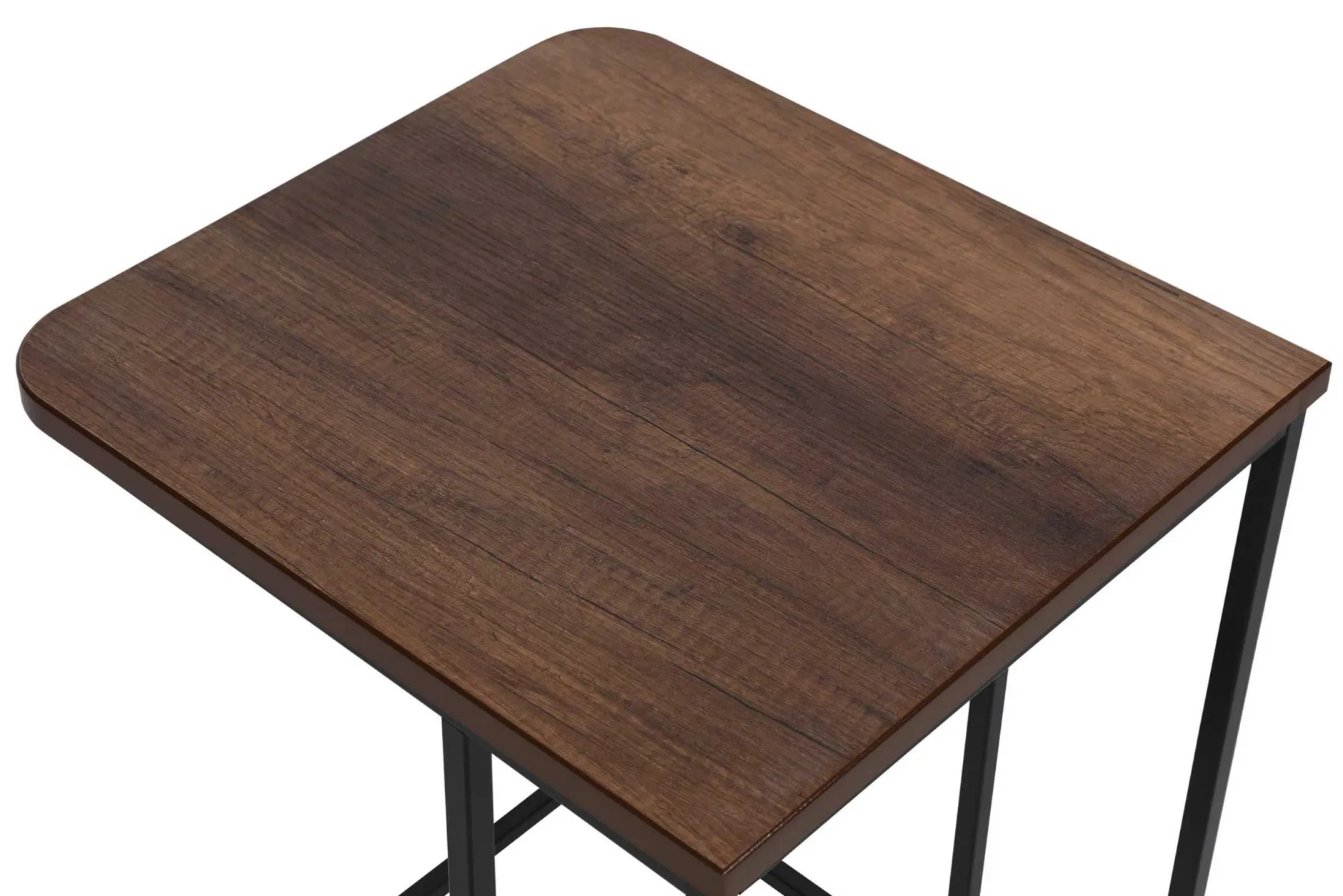 Ce Metal Zigon Satztisch (3-teilig) | METALLRAHMEN | Walnuss, Schwarz