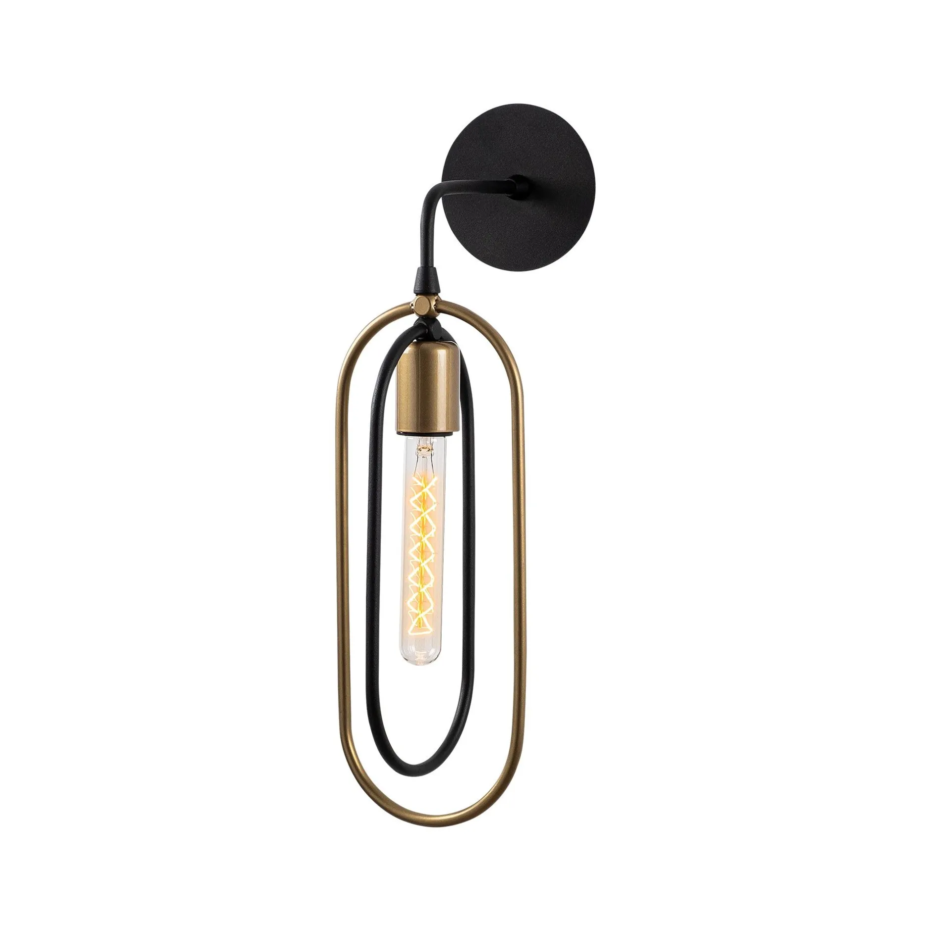 Cerco Wandleuchte | METALLGEHÄUSE | Schwarz, Gold