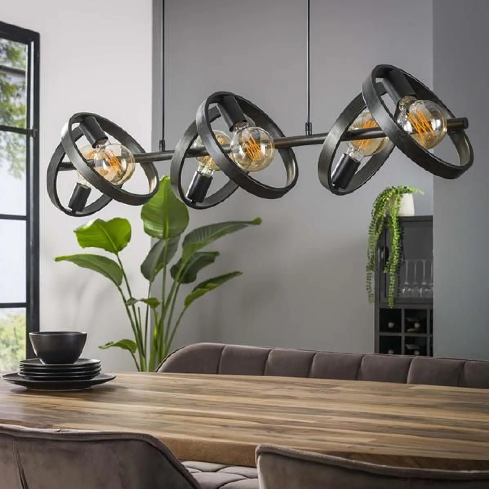 CharlesHängeleuchte für 3 Lichtquellen -Charcoal
