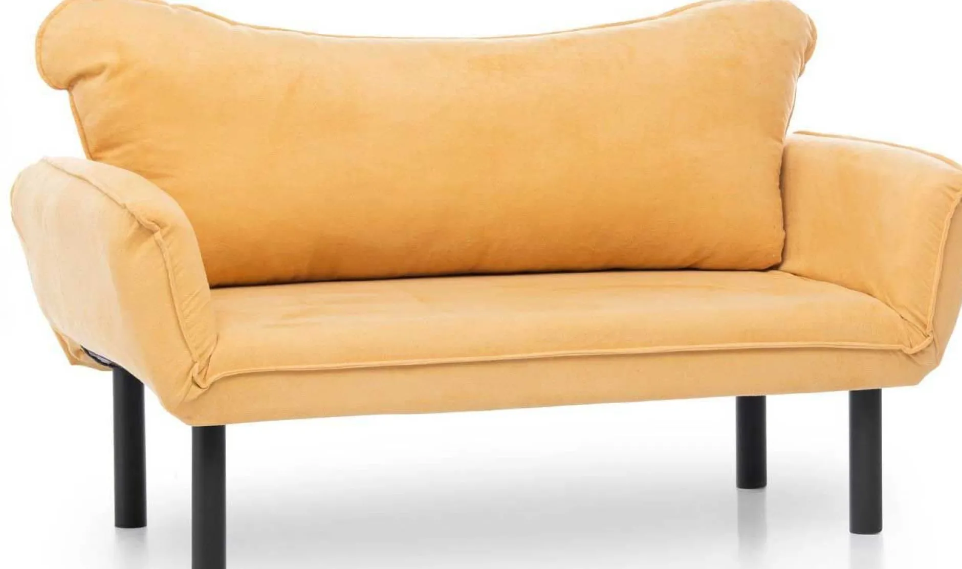 Chatto 2-Sitzer-Schlafsofa | Metallrahmen | Senfgelb