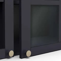 Chester Wandschrank - 120x37x55cm - 2 Türen aus Glas - indigo