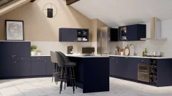 Chester Wandschrank - 120x37x55cm - 2 Türen aus Glas - indigo