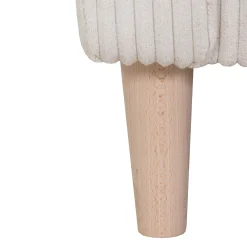 Chip Ecksofa rechts - 192x137x82cm - beige gerippter Samt