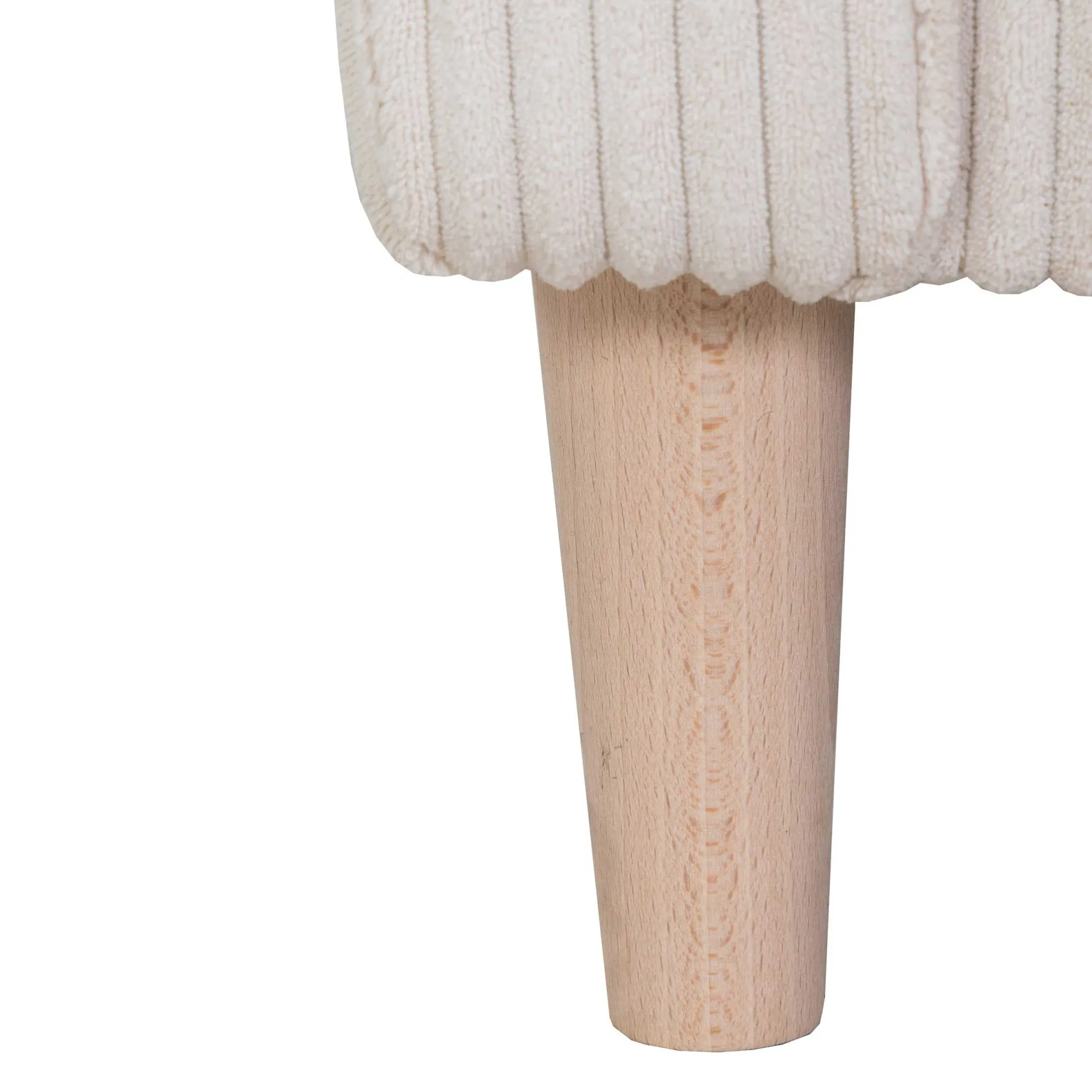 Chip Ecksofa rechts - 192x137x82cm - beige gerippter Samt