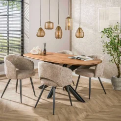 Cliff Oval Tube 180 cm Esstisch (Sand)