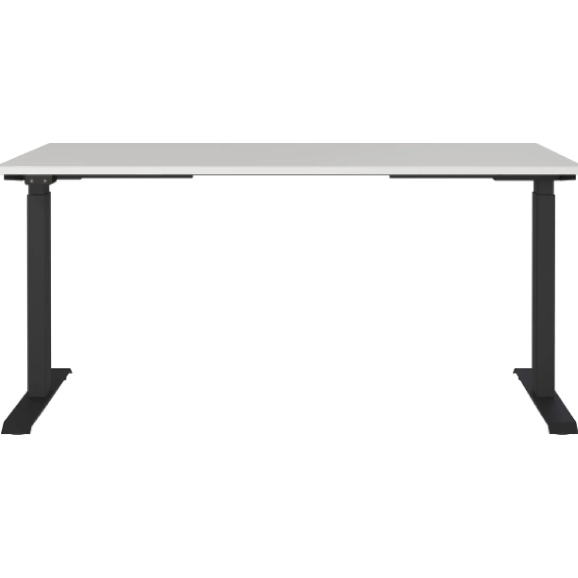 Cornel Elektrisch verstellbarer Schreibtisch - 160x80x72cm - hellgrau/schwarz