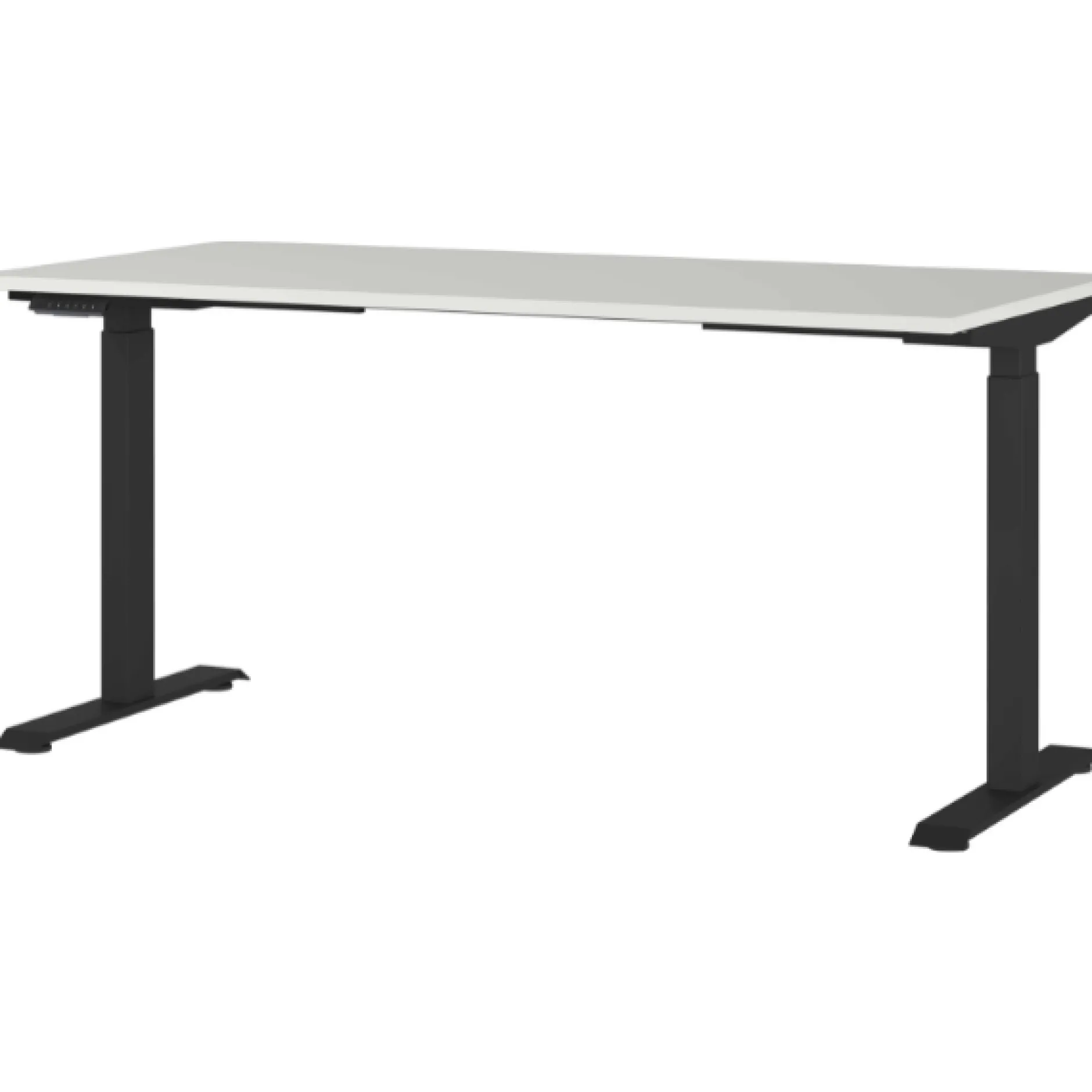 Cornel Elektrisch verstellbarer Schreibtisch - 160x80x72cm - hellgrau/schwarz