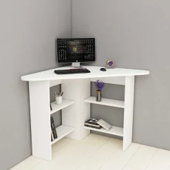 Corner Schreibtisch | 100 % MELAMIN | Weiß