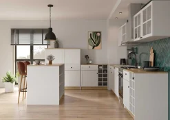 Cottage Buffetschrank - 4 Türen und 1 Schublade - weiß