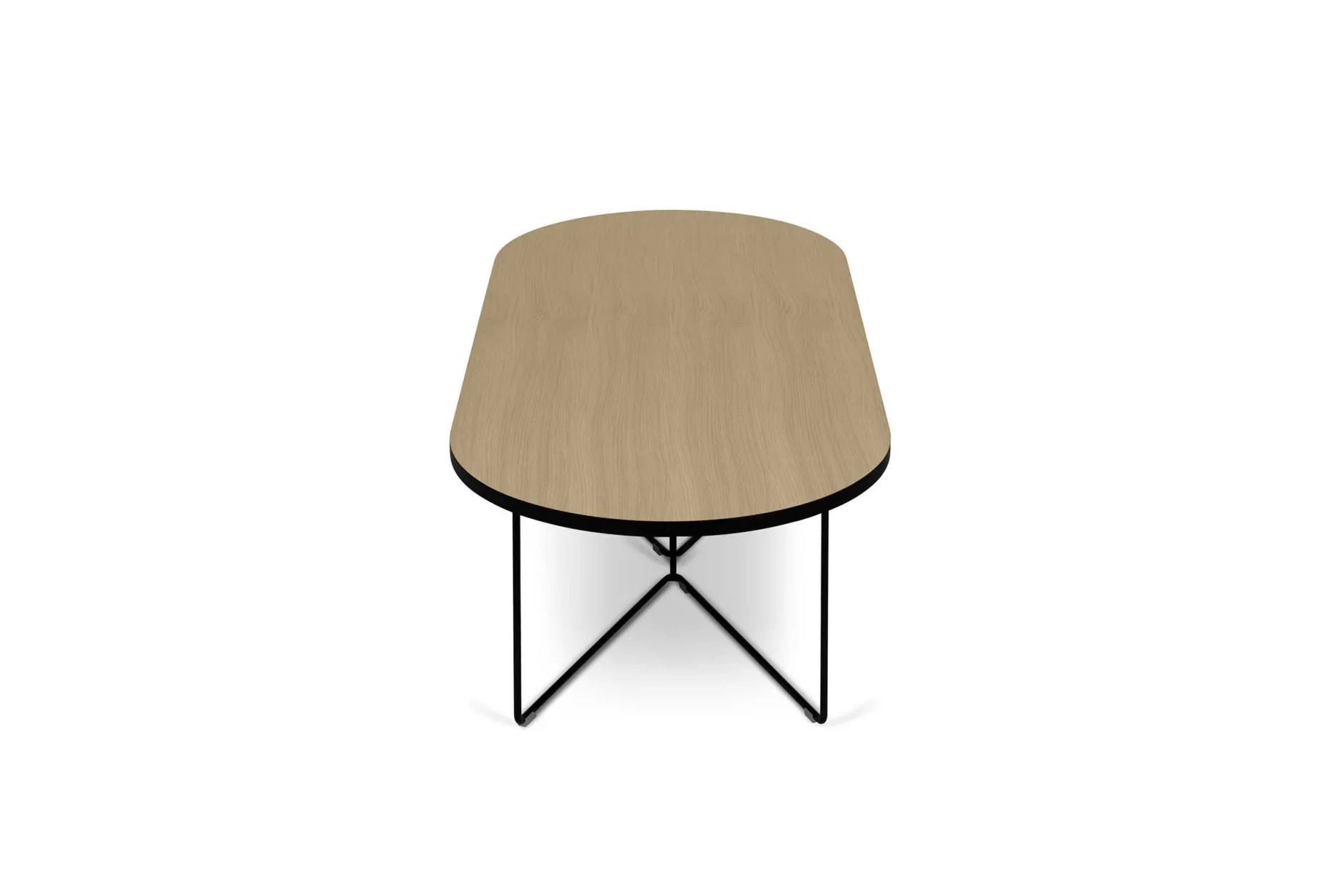 Couchtisch Adil 136cm - Eiche hell/schwarz
