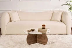 Couchtisch Aeris - 100% TEMPERED GLASS - Walnuss - 35 x 75 x 75 cm