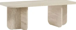 Couchtisch Akira - 100% MELAMINE - Travertin - 41 x 60 x 120 cm