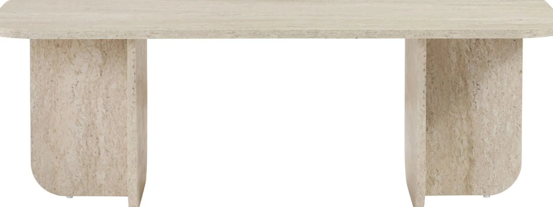 Couchtisch Akira - 100% MELAMINE - Travertin - 41 x 60 x 120 cm