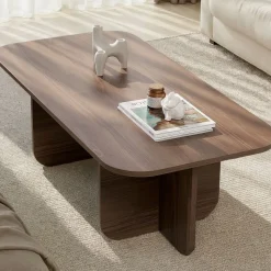 Couchtisch Akira - 100% MELAMINE - Walnuss - 41 x 60 x 120 cm