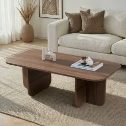 Couchtisch Akira - 100% MELAMINE - Walnuss - 41 x 60 x 120 cm