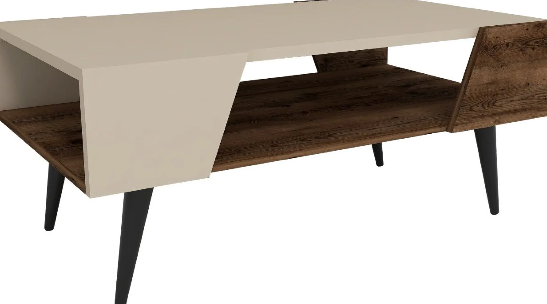 Couchtisch Aren - 100% MELAMINE - Beige - 90 x 38 x 53,6 cm