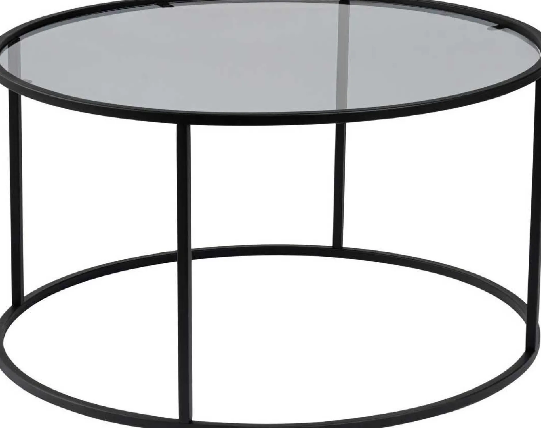 Couchtisch Aurum - 100% TEMPERED GLASS - Schwarz - 43 x 80 x 80 cm