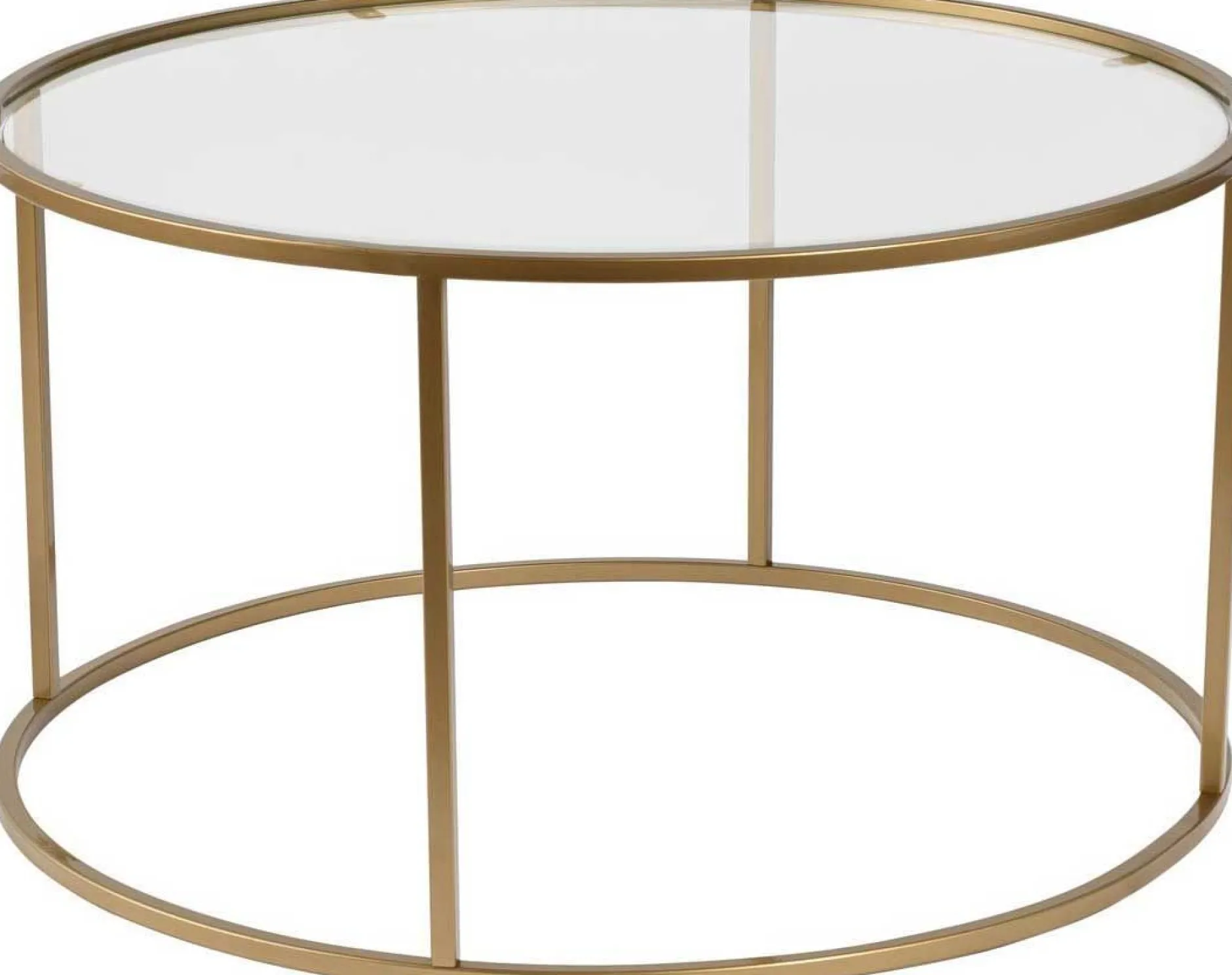Couchtisch Aurum - 100% TEMPERED GLASS - Gold - 43 x 80 x 80 cm