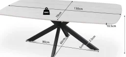 Couchtisch Barock | 130 x 70 x 45 cm | Grau