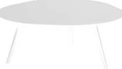 Couchtisch Burnie Aluminium Emob - skandinavisch - 86cm - weiß