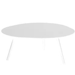 Couchtisch Burnie Aluminium Emob - skandinavisch - 86cm - weiß