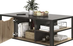 Couchtisch Butch 110x60cm - Eiche Dekor/schwarz
