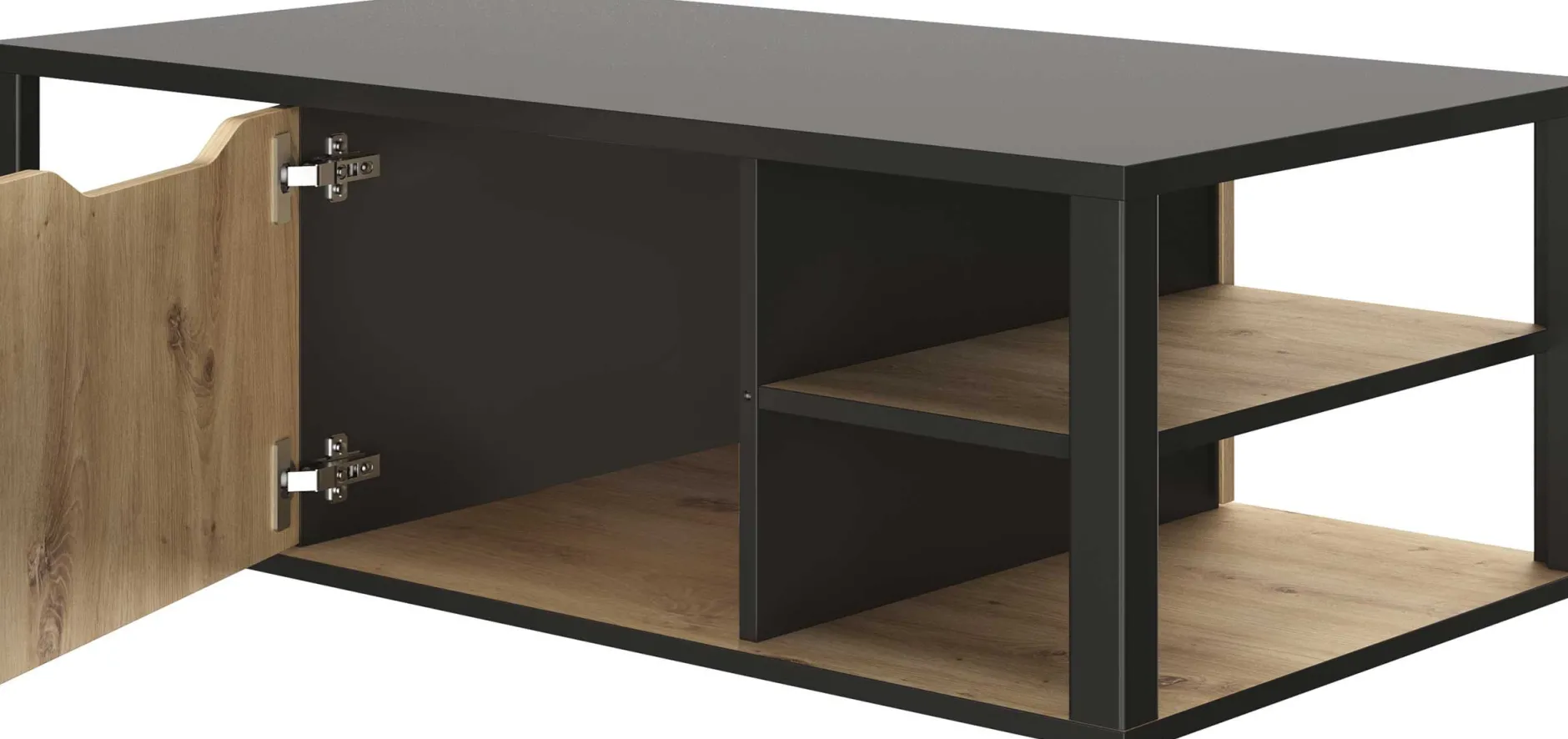 Couchtisch Butch 110x60cm - Eiche Dekor/schwarz