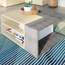 Couchtisch Cleo - Beton/Eiche