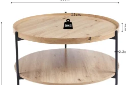 Couchtisch Davina | Ø80 x 40 cm | Old Oak Design