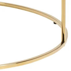 Couchtisch Dejan ø80cm - gold/weißer Marmor
