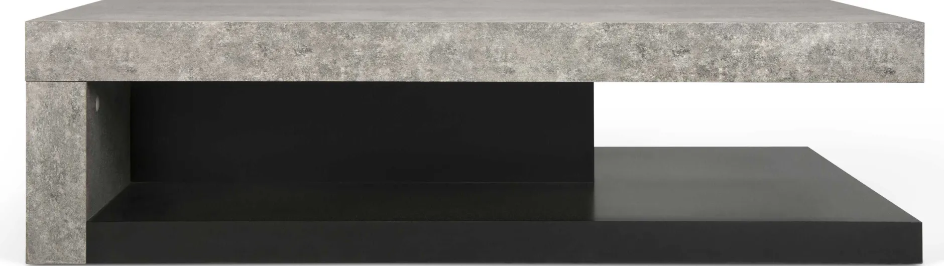 Couchtisch Delta mit Stauraum - Betonoptik
