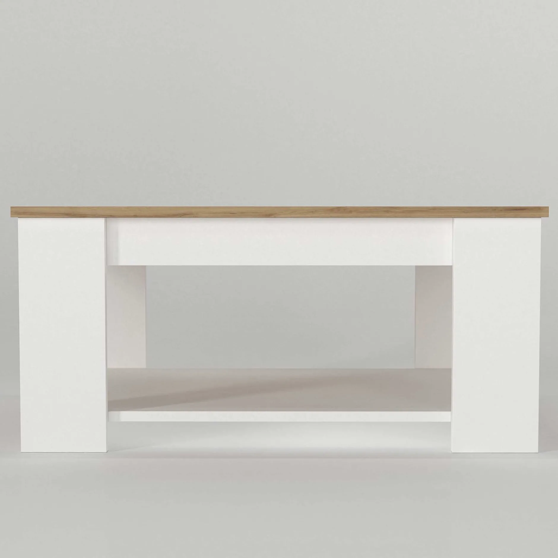Couchtisch Dima - 90x60x42cm - Eiche Dekor/Weiß