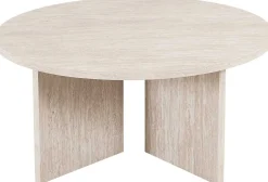 Couchtisch Drasir - Ø90x42cm - beige Travertin