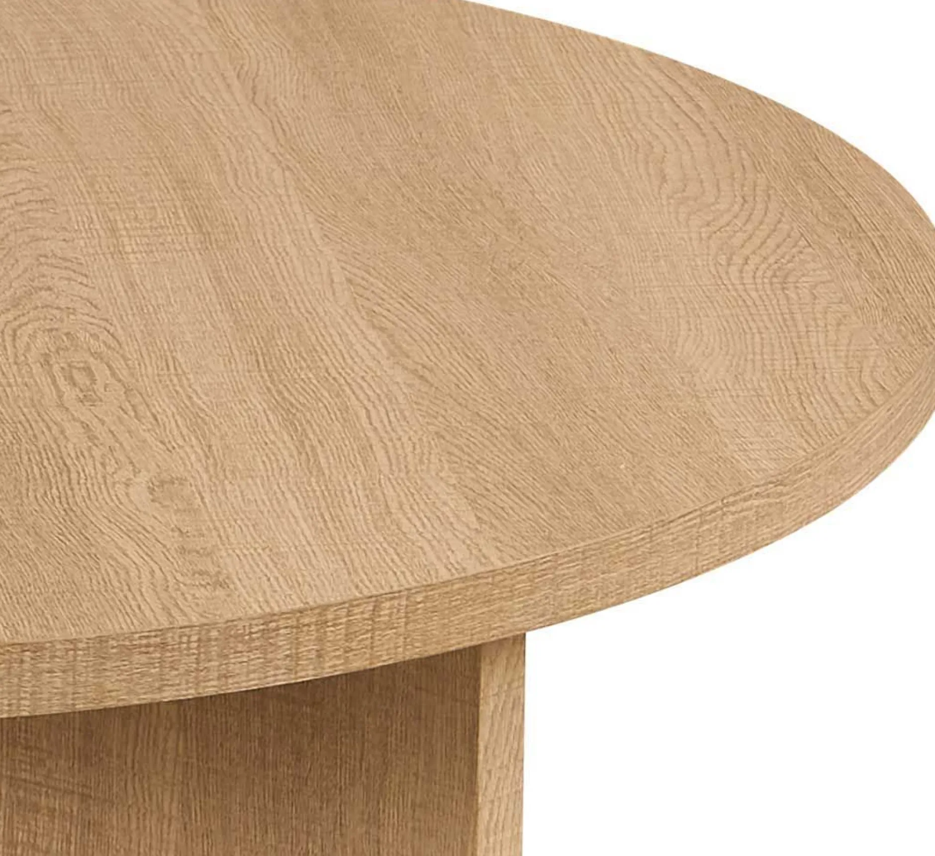 Couchtisch Drasir - Ø90x42cm - Eiche Dekor