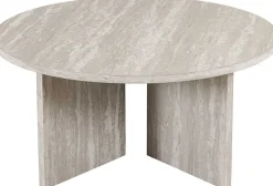 Couchtisch Drasir - Ø90x42cm - Travertin grau