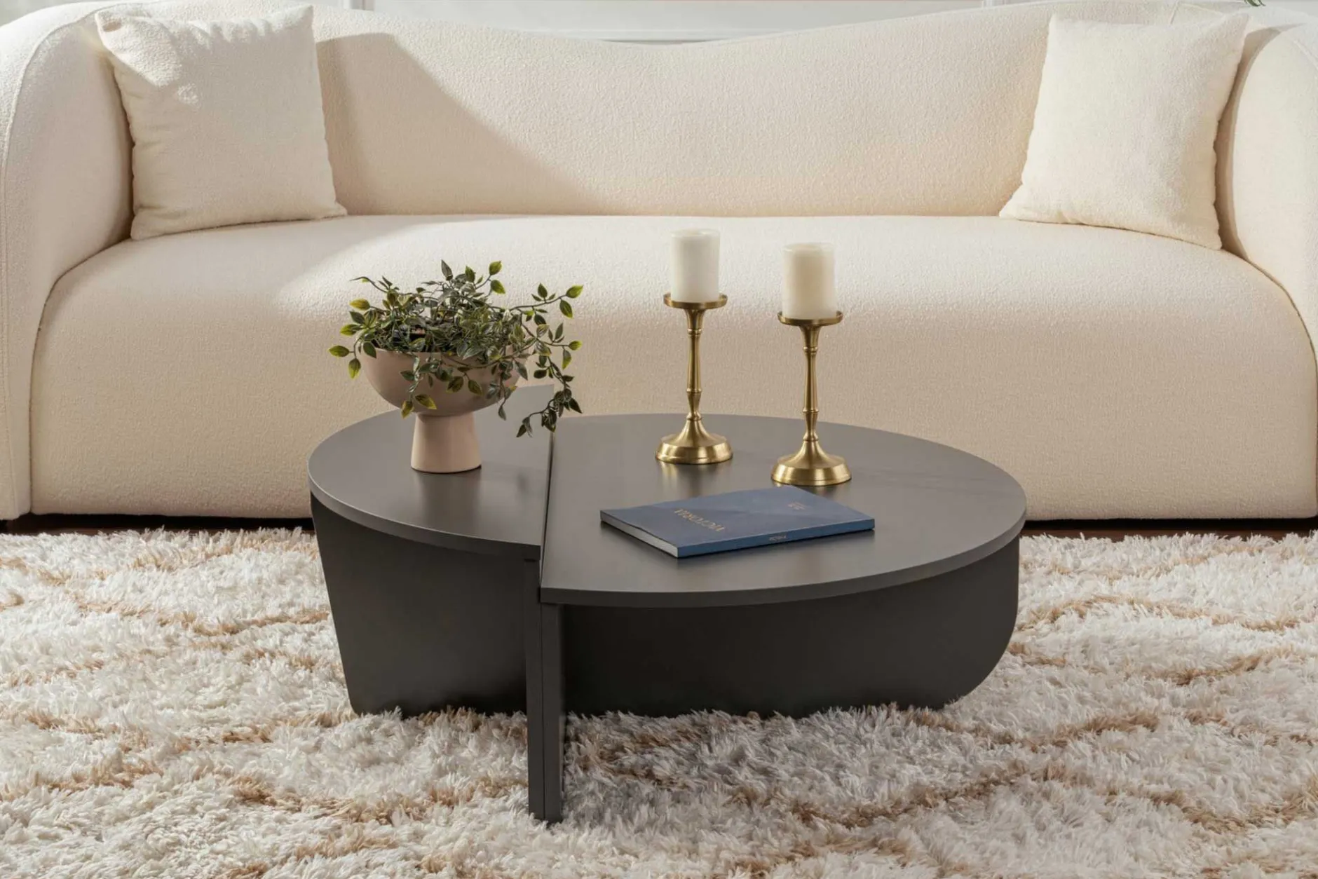 Couchtische Orion - 60x90x30cm - 2er Set - anthrazit