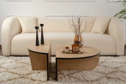 Couchtische Orion - 60x90x30cm - 2er Set - Eiche Dekor/schwarz