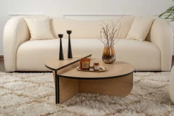 Couchtische Orion - 60x90x30cm - 2er Set - Eiche Dekor/schwarz