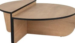 Couchtische Orion - 60x90x30cm - 2er Set - Eiche Dekor/schwarz