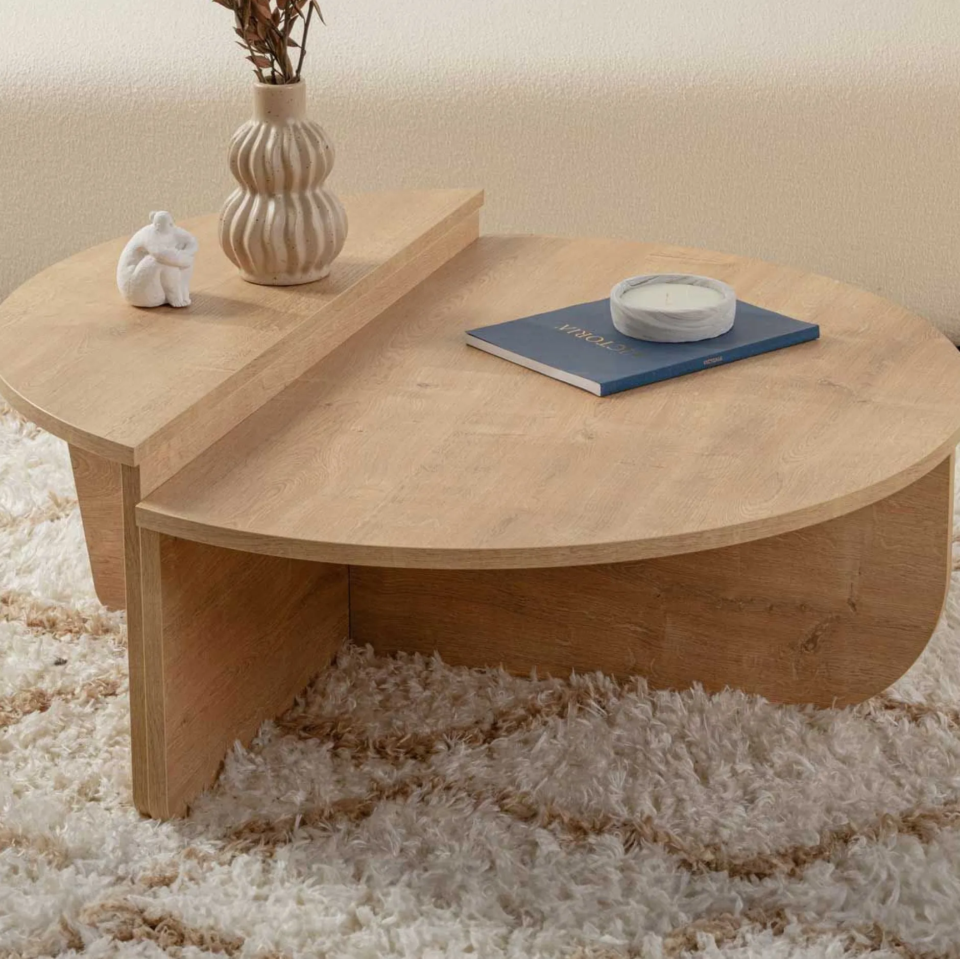 Couchtische Orion - 60x90x30cm - 2er Set - Eiche Dekor