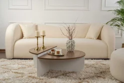 Couchtische Orion - 60x90x30cm - 2er Set - Walnuss/Weiß