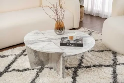 Couchtische Orion - 60x90x30cm - Satz von 2 - Marmor