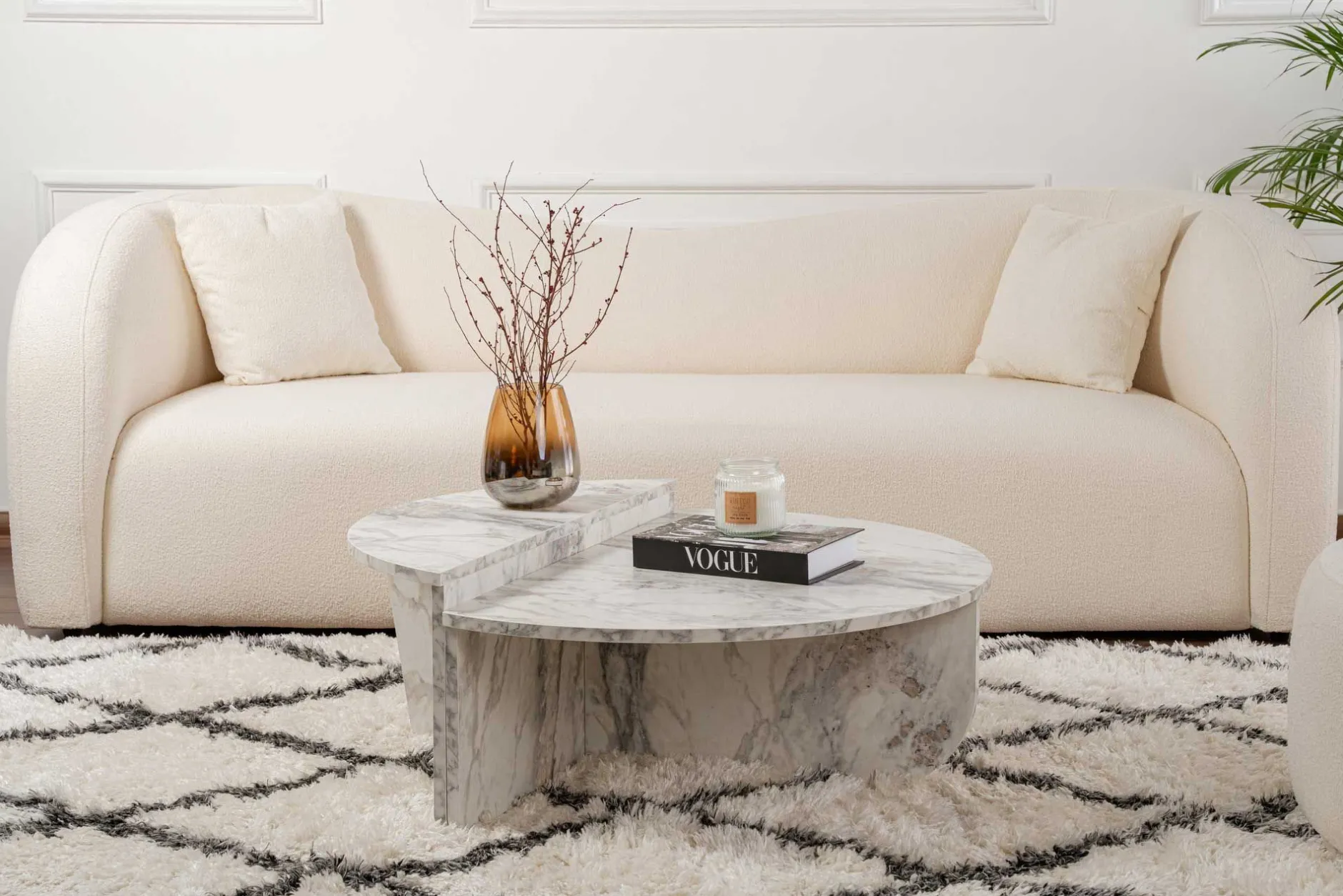 Couchtische Orion - 60x90x30cm - Satz von 2 - Marmor