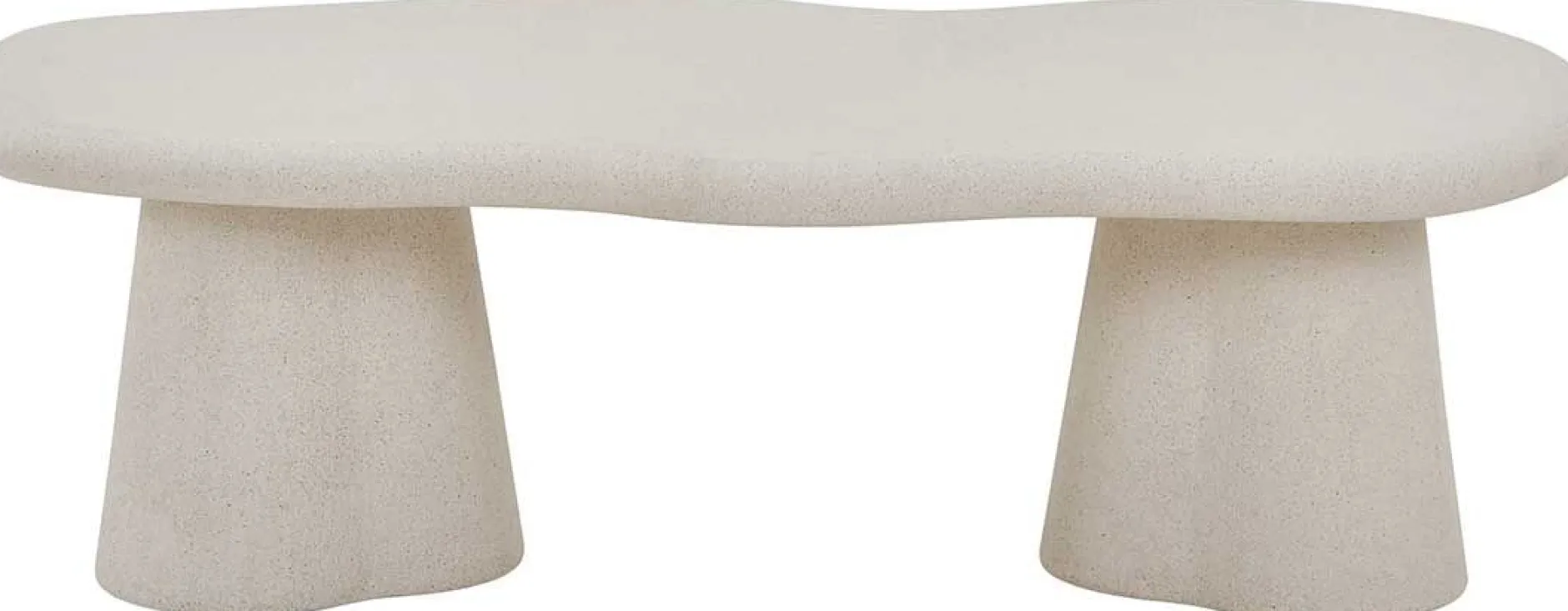 Couchtisch Faro - 130x70x40cm - Zementfarbe - weiß