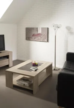 Couchtisch Fumay 105x73x37cm - Eiche Dekor/Beton