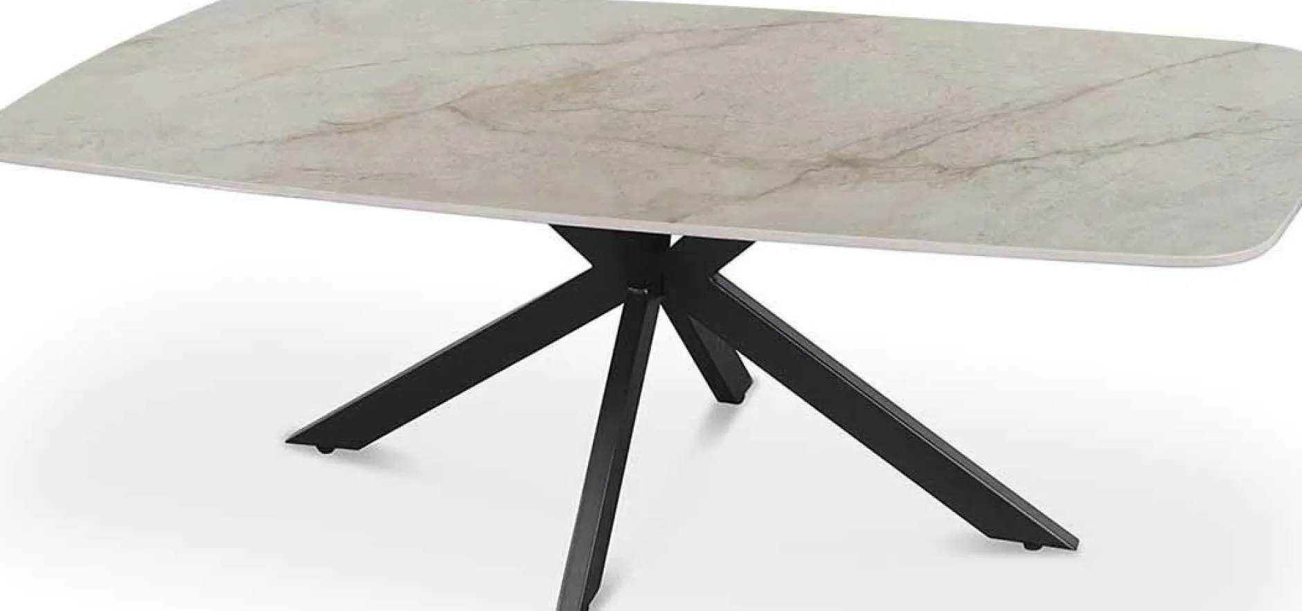 Couchtisch Helios - 130x70x45cm - Dänisch oval - beige Marmor